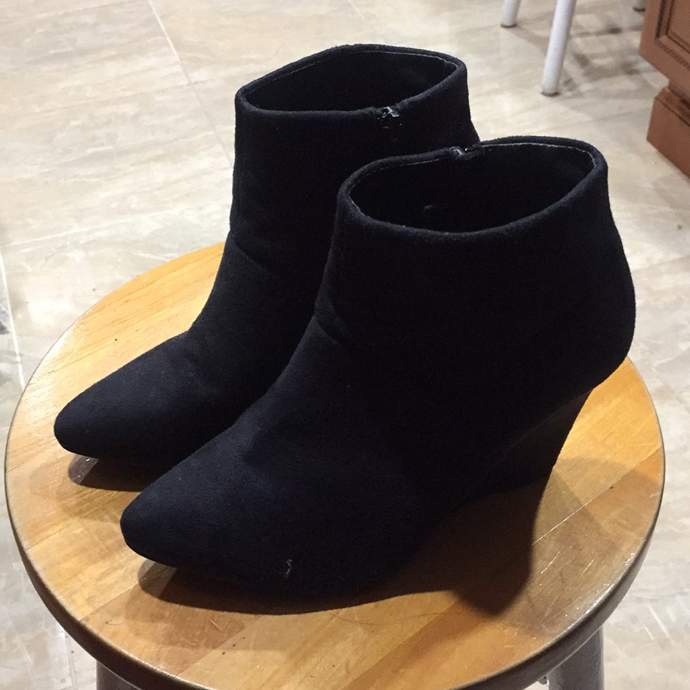 Black Suede Booties